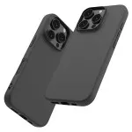 Silicone Soft Slim Plain TPU Black Case For iPhone 16 Pro Max