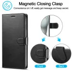 PU Leather Magnetic Wallet Case For iPhone 16 Plus