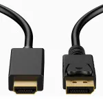 High-Speed 1.8M DisplayPort to HDMI Cable - 4K Full HD, Gold-Plated