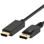 High-Speed 1.8M DisplayPort to HDMI Cable - 4K Full HD, Gold-Plated