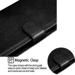 Magnetic Flip Wallet Book Case For iPhone 16 Pro