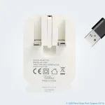 Dual USB Charger Plug 3-Pin Folding Mains 5V/2.1A Fast Charging Adapter