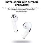 Bluetooth Earpods with Noise Cancelling Microphone True Wireless Earbuds, Compatible with Android iOS, White