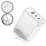 65W USB + Dual Type-C Ports Wall Plug Charging Adapter