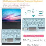 Slim Wireless Bluetooth Transparent Keyboard , For iPhone, Android