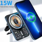 15W MagSafe iPhone Car Wireless Charger Ultra Magnetic Mount Holder