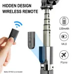 Wireless Bluetooth Selfie Stick Tripod extendable with Remote Control & 360