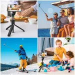 Wireless Bluetooth Selfie Stick Tripod extendable with Remote Control & 360