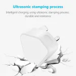 High Speed 3 Pin Mains Wall Plug Charger for iPhone/Android White