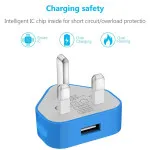 Triangle Fast Wall Plug Charger Adapter with USB-A Port for Universal Use