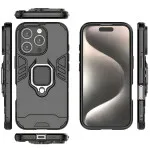 For iPhone 16 Pro Shockproof High Quality Ring Case Cover