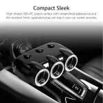 12V 3-Way Car Power Socket & USB Charger Adapter - Multi-Device Charging for Cars