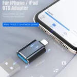 iPhone OTG USB 3.0 to 8-Pin Adapter for iPhone & iPad - Fast Data Transfer & Charging