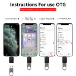 iPhone OTG USB 3.0 to 8-Pin Adapter for iPhone & iPad - Fast Data Transfer & Charging