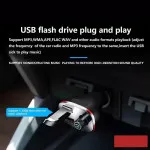 Bluetooth FM Car Transmitter Mp3 Player Charger Adaptor, 2.4A QC 3.0 Cigarette Lighter