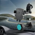 Universal Car Phone Holder with 360° Rotation Adjustable Telescopic In Car Dashboard Phone Mount