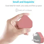 Triangle Charger Adapter USB Wall Plug For iPhone Samsung (Rose Gold)