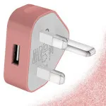 Triangle Charger Adapter USB Wall Plug For iPhone Samsung (Rose Gold)