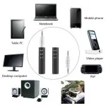 3.5mm To AUX Bluetooth Adapter with Mic Wireless Car Stereo Music Receiver