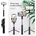 7-in-1 Selfie Stick Tripod, 40.5" Ext, Bluetooth Remote, 360°