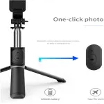 7-in-1 Selfie Stick Tripod, 40.5" Ext, Bluetooth Remote, 360°