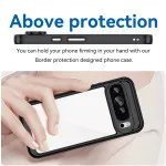 Clear Shockproof Hard Case for Google Pixel 9 - Ultra Slim Protective Phone Cover (Black)