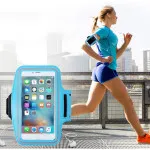 Waterproof Running Phone Armband, Outdoor Sports Holder, Sky-Blue