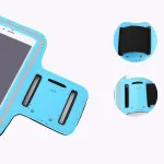 Waterproof Running Phone Armband, Outdoor Sports Holder, Sky-Blue