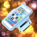 Waterproof Running Phone Armband, Outdoor Sports Holder, Sky-Blue