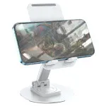 Adjustable 360° Rotating Metal Phone Holder – Non-Slip Desk Stand