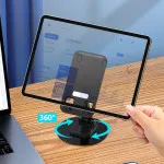 Adjustable 360° Rotating Metal Phone Holder – Non-Slip Desk Stand