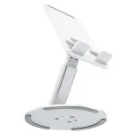 Adjustable 360° Rotating Metal Phone Holder – Non-Slip Desk Stand