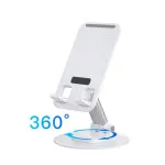 Adjustable 360° Rotating Metal Phone Holder – Non-Slip Desk Stand