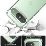 Pixel 9 Pro Case with Tempered Glass Screen Protector - Clear Shockproof TPU Silicone Cover with Reinforced Corners