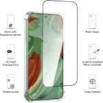 Pixel 9 Pro Case with Tempered Glass Screen Protector - Clear Shockproof TPU Silicone Cover with Reinforced Corners