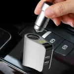 3 USB Port Car Charger Cigrette Lighter Adapter with Volmeter Socket