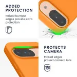 Google Pixel 9 Pro Case - Soft TPU Silicone Cover with Soft Finish - Shockproof & Scratch-Resistant - (Fruity Orange)