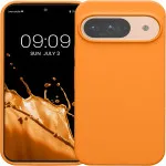 Google Pixel 9 Pro Case - Soft TPU Silicone Cover with Soft Finish - Shockproof & Scratch-Resistant - (Fruity Orange)