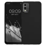 Nokia C32 Case - Slim Soft TPU Silicone Cover - Shockproof Protective Black Case