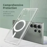 MagSafe-Compatible Case for Samsung Galaxy S24 Ultra - Shockproof Clear Slim Protective Cover