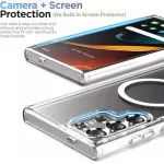 MagSafe-Compatible Case for Samsung Galaxy S24 Ultra - Shockproof Clear Slim Protective Cover