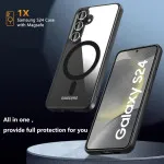 Loadbasket Shockproof Magnetic Case for Samsung Galaxy S24 | Translucent Matte Design with MagSafe