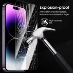 iPhone 16 Pro Glitter Ring Case with Tempered Glass Screen Protector | Slim Fit Purple Cover | UK