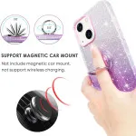 iPhone 16 Plus Glitter Ring Case | Slim Fit Bling Cover with Rotating Kickstand | Purple | Loadbasket UK