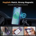 iPhone 14 Magnetic Transparent Case, MagSafe Compatible - Shockproof Military Grade Protection Wireless Charging