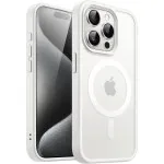 Shockproof MagSafe Case for iPhone 16 Pro Max - Wireless Charging Cover (White)