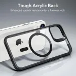 iPhone 14 Plus MagSafe Case, Shockproof, Anti-Yellowing, Military-Grade Protection, Clear Black