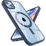 iPhone 14 Plus MagSafe Case - Ultra-Strong Magnet, Shockproof Protection, Non-Yellowing Slim Design (Navy Blue)