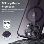 MagSafe Slim iPhone 14 Pro Max Case with 10 FT Drop Protection Shockproof Design in Matte Purple