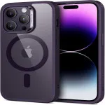 MagSafe Slim iPhone 14 Pro Max Case with 10 FT Drop Protection Shockproof Design in Matte Purple